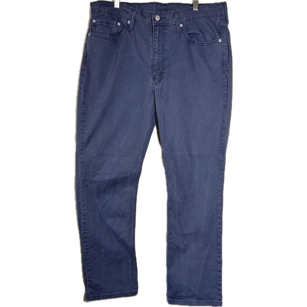 Levi's 514 Straight Leg Pants Mens 38x30 Navy Blue Cotton Twill Chino